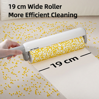 Offre Spéciale – Papier Adhésif Thermofusible Composé 3 Couches 19cm pour Éliminer les Poils d'Animaux sur Canapé, Tapis, Literie et Nettoyage des Interstices – Conception Suspendue