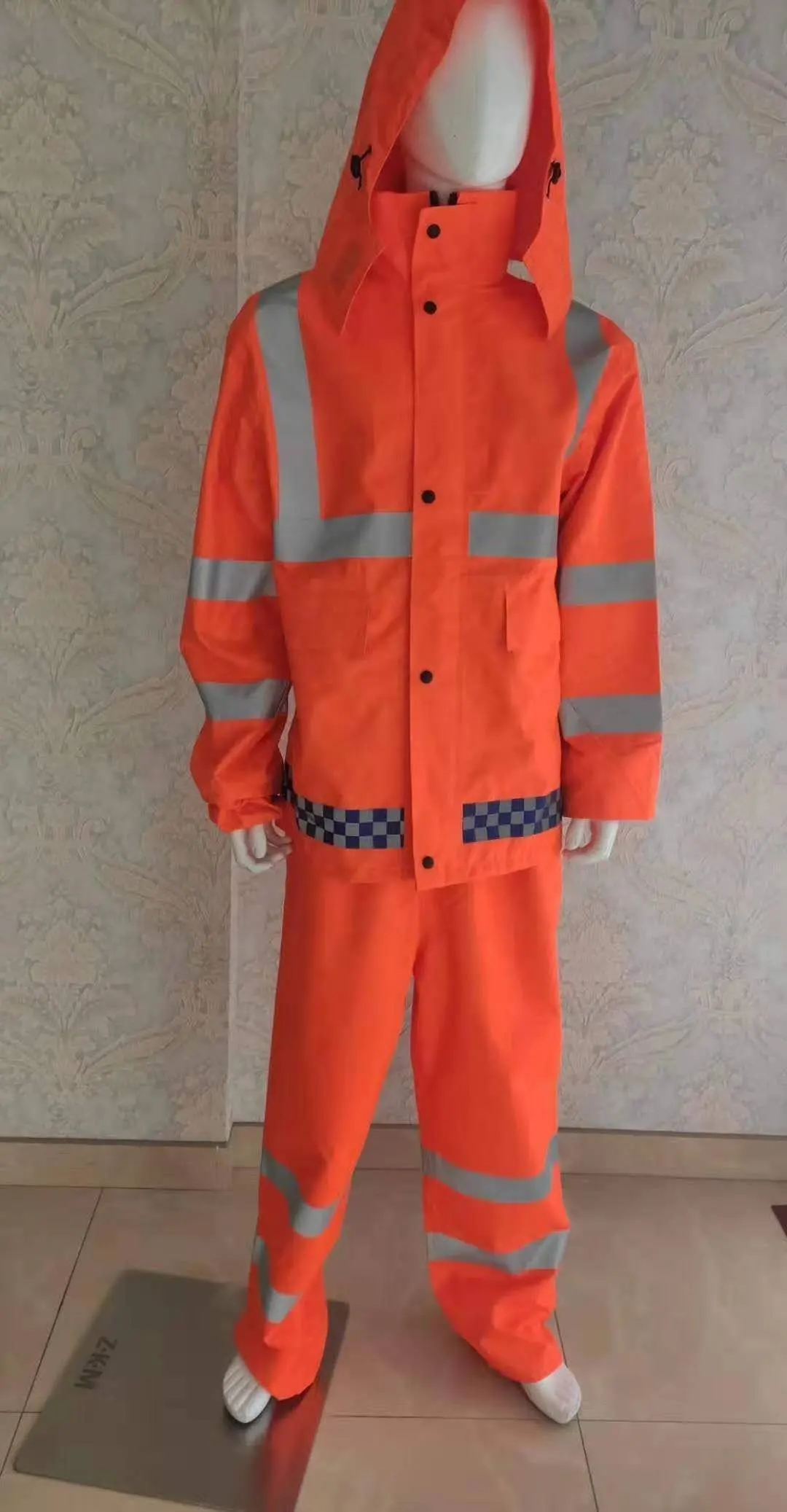 100% coton Orange de sécurité En Polyester réfléchissant de protection costume de travail Extérieur