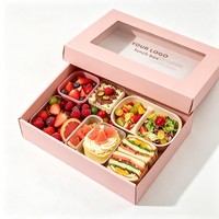 Boîtes Bento jetables en papier Kraft de gros, boîtes à lunch de haute qualité, contenants alimentaires à l'encre de soja avec fenêtre