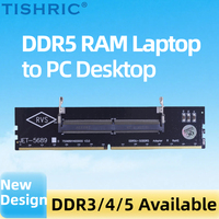 Adaptador de Memoria TISHRIC DDR3 DDR4 DDR5 para Laptop a Computadora de Escritorio, Probador de Memoria, Conector de RAM, Tarjeta DIMM, Convertidores de SO-DIMM a PC
