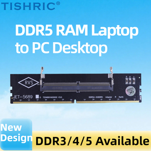 محول ذاكرة TISHRIC من <span class=keywords><strong>DDR3</strong></span> وDDR4 وDDR5 من اللابتوب إلى الكمبيوتر المكتبي، بطاقة اختبار الذاكرة، موصل ذاكرة الوصول العشوائي، بطاقة DIMM، محولات SO-DIMM إلى الكمبيوتر - Product Image 2