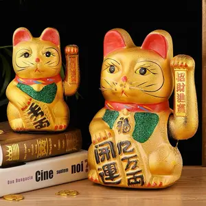 V502 Lucky Cat ornamento all'ingrosso Self-selling Lucky Cat Enterprise Gift Waving Hand Large Ornament Wholesale