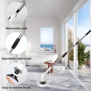 2024 New 10 In 1 Power Fartvolus Long Handle 360 Cordless Electric Spin Scrubber Cleaning Brush For Bathroom Kitchen