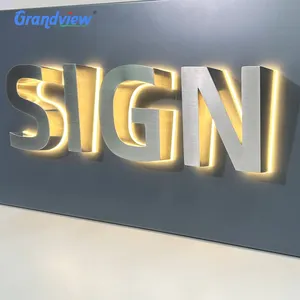 Signalisation de logo de voiture 3D à Led personnalisées Emblèmes en métal personnalisés en 3D Enseigne de magasin Enseigne de voiture à Led Enseigne de logo mural de marque