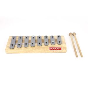 Xylophone en bois avec touches en acier, instrument de percussion Orff, jouet musical à 8 notes pour l'apprentissage précoce et l'exploration musicale - Product Image 3