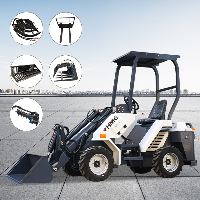 Free Shipping 1Ton Mini Telehandler 4x4 Wheel Drive Compact 4-Wheel Telescopic Articulated Loaders Front Loader