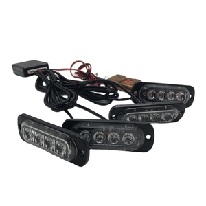 Luz para parrilla de coche de 16LED, luz para capó, luz de emergencia remota inalámbrica <span class=keywords><strong>intermitente</strong></span>, luz de advertencia estroboscópica roja y azul para <span class=keywords><strong>BMW</strong></span> - Product Image 2