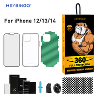 Achat unique HEYBINGO – Ensemble 8-en-1 : Coques de téléphone en verre trempé, protecteur d'écran et protecteur d'objectif d'appareil photo 3D pour iPhone