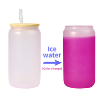EN STOCK personnalisé 20 oz verre givré 20 oz logo sublimation vierge impression personnalisée logo verre peut tasses