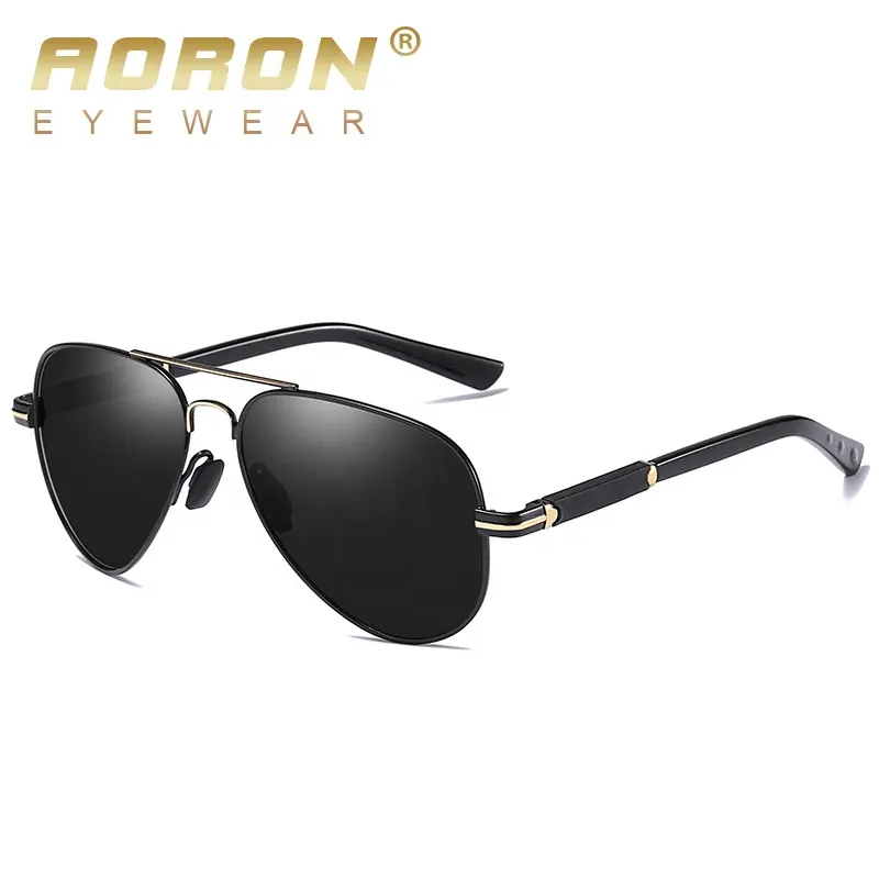 Aoron-gafas de sol de piloto polarizadas para hombre, lentes de sol de marca a la moda con cambio de color, A545, 2022