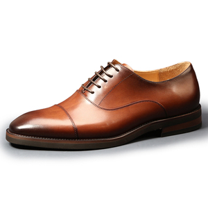 Chaussures Oxford de luxe vintage en cuir de vachette pleine fleur, décontractées et habillées, pour affaires et occasions formelles - Product Image 1