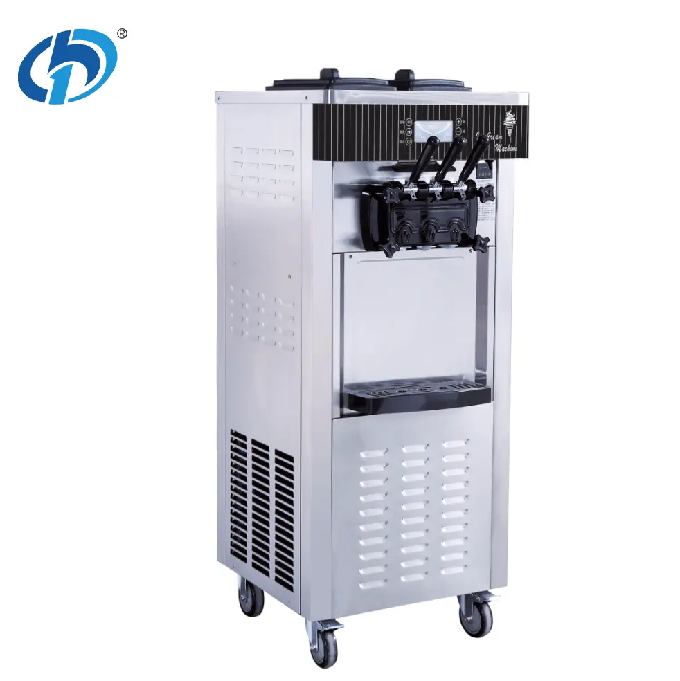 Машина для производства мягкого мороженого 20-28 л/ч с 3 вкусами, коммерческая машина для производства мягкого мороженого
