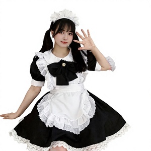 Costume de <span class=keywords><strong>Cosplay</strong></span> Adulte Fille Lolita Style Anime Japonais Robe de Fête de Festival de Soubrette avec Tablier et Nœud Tenues Uniformes - Product Image 3