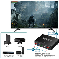 Adaptateur convertisseur vidéo RCA RGB Ypbpr vers HD 1080P avec alimentation USB pour HDTV DVD PS3 Xbox