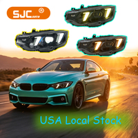 SJC USA STOCK LOCAL pour BMW Série 4 F32 F80 F82 F33 F36 2013-2019 Phares Snake-eye Tricolores Blanc & Jaune & Ambre en Gros