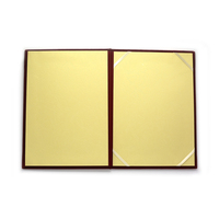 Soporte de Certificado de terciopelo rojo para archivos A4 personalizados de alta calidad con borde dorado premium y producto de archivo de tapa dura