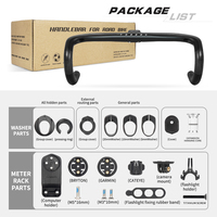 TOSEEK Stang Sepeda Road Bike Serat Karbon Aero Ringan Terintegrasi Panjang Batang Stang 70/120mm Lebar Stang 360/440mm OEM