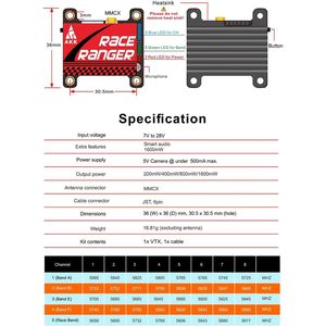 AKK A1918 <span class=keywords><strong>5</strong></span>.<span class=keywords><strong>8G</strong></span> Dài Phạm Vi <span class=keywords><strong>FPV</strong></span> <span class=keywords><strong>Transmitter</strong></span> 200Mw/400Mw/800Mw/1000Mw Có Thể Chuyển Đổi VTX <span class=keywords><strong>8G</strong></span> Lipo Chất Liệu Thông Minh Âm Thanh Hỗ Trợ Receiver - Product Image 6