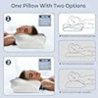 Oreiller cervical ergonomique pour soulager la douleur, soutien du cou pour dormeurs latéraux, mousse à mémoire de forme rafraîchissante, forme papillon, oreiller orthopédique pour lit
