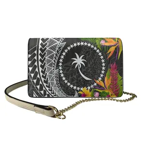 Leder Cross Body Sling Taschen für Frauen Chuuk Polynesian Shark Tattoos Muster Weibliche Casual Umhängetaschen Luxus Handtasche Geldbörse