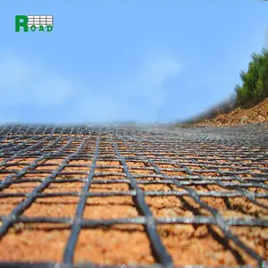 Tenar Polyester Geogrid for Retaining Wall Terminal Road Construction Pvc/bitument Coated Fiberglass mesh