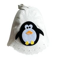 Restez au frais comme un pingouin dans la banya la plus chaude avec un chapeau de sauna en feutre de pure laine