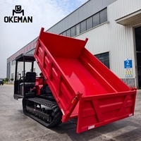 OKEMAN Nouveau Véhicule Utilitaire sur Chenilles Diesel Euro 5 à Conduite à Gauche 5 Tonnes, Camion Benne de Qualité Industrielle pour l'Ingénierie Agricole 57 CV