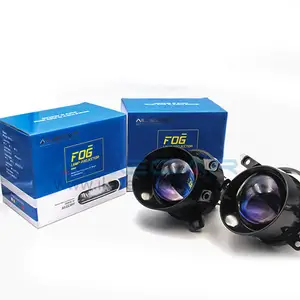 Toptan 3.0 'inç yüksek parlaklık sis işık 6500K led sis lambası mavi film ile arabalar için RHD/LHD Led sis projektör Lens