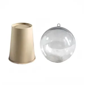 アクリルプラスチック透明中空ボールフェスティバル/パーティーステージデコレーションハンギングキャンディーボックスクリスマスボール3-40cm (直径)