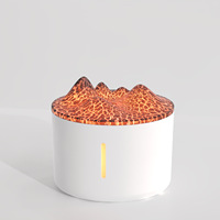Diffuseur d'arômes volcanique USB 800 ml en forme de flamme, motif craquelé, humidificateur domestique silencieux 5V