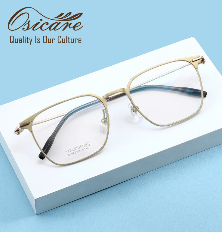 Osicare Good Quality Wholesale Vintage Y2K Brillen Eyeglasses Lentes Men  Eyewear Spectacle Pure Titanium Glasses Optical Frame