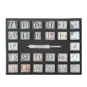Owden профессиональный набор инструментов для тиснения кожи 26 букв Алфавит Кожа ремесло Рабочая штампы инструменты для изготовления подарка «сделай сам»