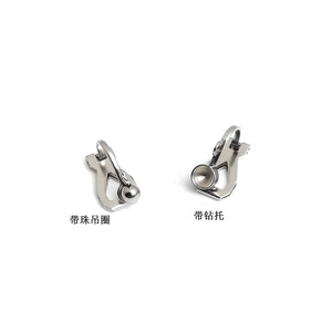ต่างหูแบบหนีบ 316 สแตนเลสทรงสามเหลี่ยมสีทองสีเงิน DIY เครื่องประดับสำหรับหูที่ไม่เจาะรูอุปกรณ์เสริมแฟชั่น - Product Image 4