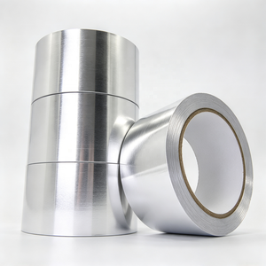 Cinta de aluminio plateada de alta resistencia con adhesivo acrílico para sellado de conductos HVAC y reparación de tuberías - Product Image 2