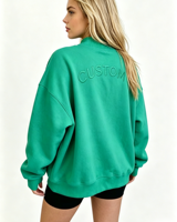 Nouvelle Arrivée 2026 – Sweat-shirt Col Montant Femme Coupe Oversize Court Pull Hiver Manches Longues pour Adolescentes