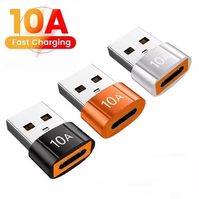 10A OTG USB 3.0 to Type C Adapter USB C Male to USB Female Converter Fast Charging Data Transfer OTG for Laptop USB-C Adapters