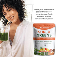 Marque privée Super Greens Ananas Mangue Saveur Super Foods Natural Energy Drink Mix Champignons Probiotiques Fibre Poudre