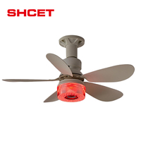 Ventilateur de plafond LED RGB avec musique, support E27, moteur, télécommande, éclairage dimmable, Bluetooth, pour salon résidentiel