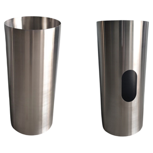 Lavabo Moderno Redondo de Acero Inoxidable con Pedestal Integrado y <span class=keywords><strong>Base</strong></span> <span class=keywords><strong>para</strong></span> Instalar en el Suelo - Product Image 2
