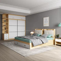 Juego de Dormitorio Love Zone de Madera Sólida Ecológica y Duradera 2024, Moderno y Personalizable, Tamaño King y Queen, para Uso en Hoteles y Apartamentos