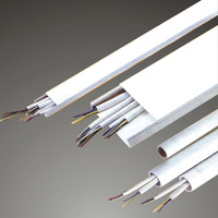 Gaine de câbles en PVC blanc, profilé en PVC, gaine de câbles en PVC, gestion des câbles