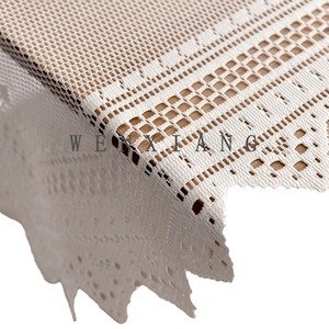 European Minimalist Hollow Lace Table Runner Rectangle Beige Polyester Home Decor - Product Image 5