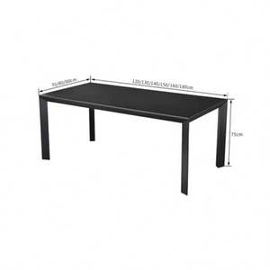High Grade Modern Rectangle Black Sintered Stone 6 Seater <b>Dining</b> <b>Table</b> - Product Image 5