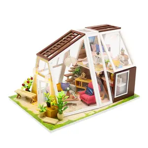 Hot sale DIY craft kids miniature house small doll house toy for gift