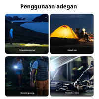 Mini Linterna LED COB Portátil EDC, Recargable por USB-C, Magnética, con Clip Trasero, 6 Modos, para Aventuras al Aire Libre