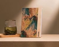 Set de Regalo Corporativo Personalizado Premium, Kit de Cuaderno y Bolígrafo con Grabado en Polvo de Café Reciclado, Regalos Empresariales Sostenibles
