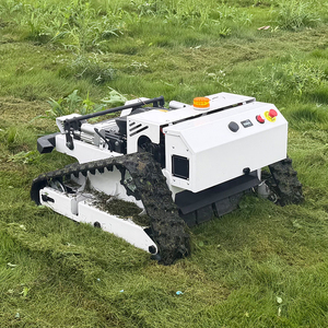Livraison gratuite, tondeuse à gazon à moteur essence CE EPA avec chenilles en caoutchouc agricoles, tondeuse à gazon robotisée télécommandée - Product Image 2