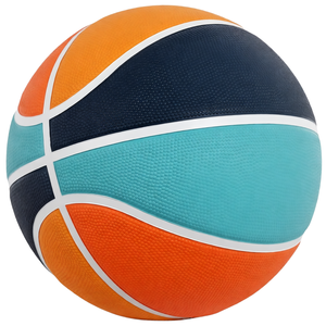 Ballon de basket pour enfants et jeunes, taille 4, 25,5 pouces, couleurs vives, durable, rebond élevé, caoutchouc épaissi, pour jouer en intérieur et en extérieur, garçons et filles - Product Image 1