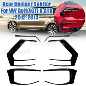 2 Piezas para VW Golf 7 GTI R GTD 2012 2013 2014 2015, Divisor de Parachoques Trasero Negro, Piezas Exteriores para Automóvil, NO Compatible con GOLF 7.5 - Product Image 1