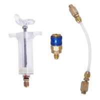 Injecteur d'huile/teinture 30Ml, avec adaptateur du coupleur rapide à faible côté, 1/4 SAE, pour climatisation automobile, huile/colorant, seringue pistolet de graisse